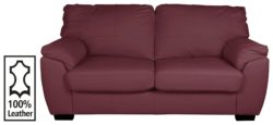 Collection - Milano - 2 Seater Leather - Sofa Bed - Red